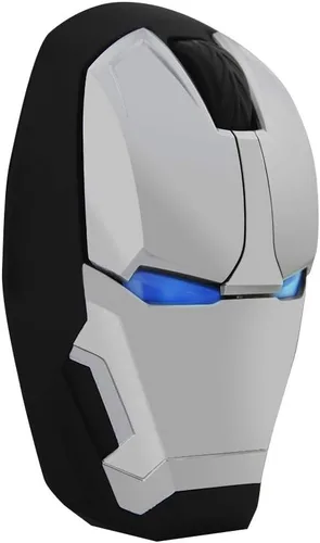 Vista 4 de Inalámbrico Iron Man Mouse 2.4G Ratón óptico para computadora portátil de escritorio PC Mac (plata)