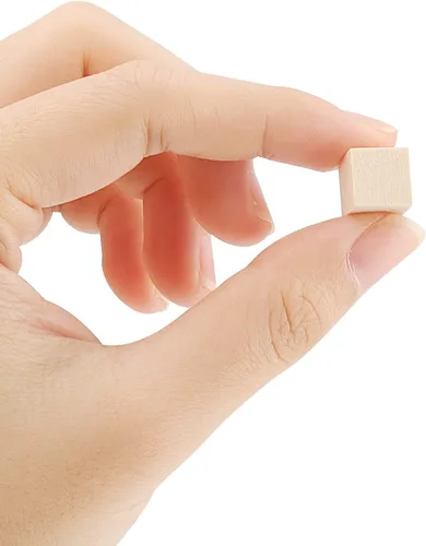 Vista 3 de LEXININ 500 cubos de madera pequeños de 0.4 pulgadas, 1 mini bloques de madera sin terminar de 0.4 x 0.4 in, cubos de madera cuadrados en blanco