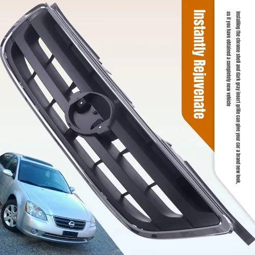 Vista 7 de CarPartsDepot Parrilla Rejilla Compatible con Nissan Altima (2002-2004 Altima de 4 Puertas)