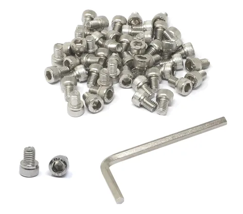 Vista 33 de iexcell Kit de tornillos de cabeza hexagonal de acero inoxidable 304, 100 unidades M2 x 0.157 in, paso de rosca de 0.016 in