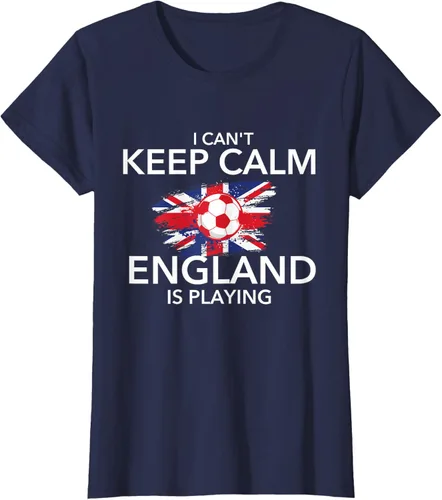 Vista 37 de I Can't Keep Calm England Is Playing - Camiseta para amantes del fútbol, Negro