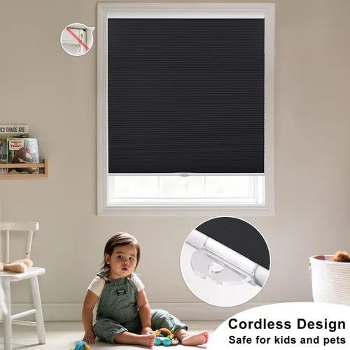 Vista 4 de MiLin Persianas celulares sin cordón, persianas para ventanas, persianas y persianas, persianas para ventanas para el hogar, persianas celulares sin