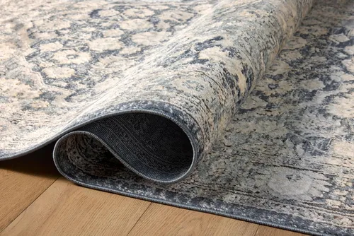 Vista 5 de Loloi II Teagan - Tapete de área, 41.72 x 41.72 cm (1 pies - 6 pulgadas x 1 pies - 6 pulgadas) muestra Swatch, Denim/Mist.