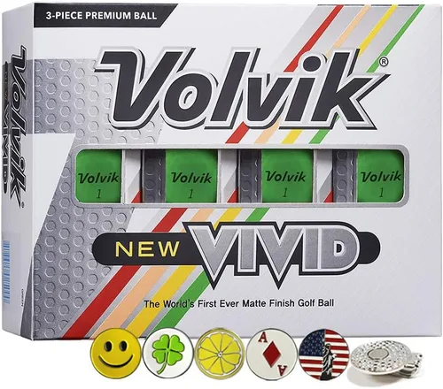 Vista 7 de Volvik Paquete de 3 pelotas de golf con acabado mate de alta calidad Vivid