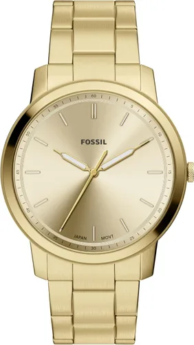 Vista 9 de Fossil - Reloj de cuarzo minimalista para hombre, de acero inoxidable y cuero, de tres agujas Negro (Black Bracelet)