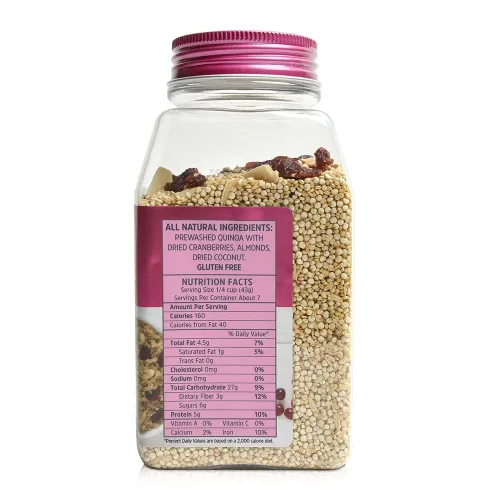 Vista 6 de Pereg Quinoa con nueces y bayas (10.58 onzas x 6 unidades) Granos de quinua Vegano, sin OMG, sin gluten y certificado Kosher Grano entero
