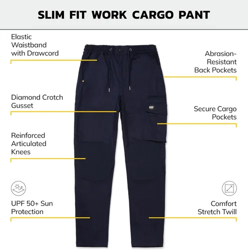 Vista 2 de Caterpillar Pantalón cargo de trabajo ajustado para hombre