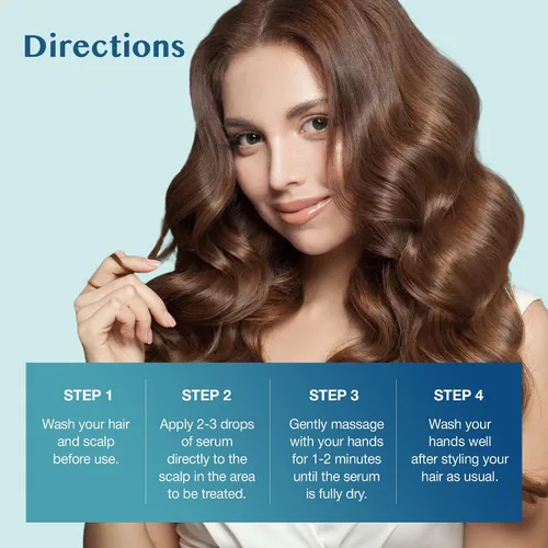Vista 6 de Minoxidil al 5% para Crecimiento del Cabello para Hombres y Mujeres: Suero de Tratamiento de Regeneración de Barba Extra Fuerte con Minoxidil