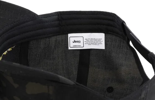 Vista 9 de Jeep Texto Logo Bajo Perfil Trucker Sombrero Negro CamoVerde Sombrero, Verde