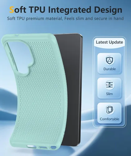 Vista 255 de FNTCASE Funda para iPhone 17 Pro: Fundas delgadas translúcidas de color azul claro compatibles con MagSafe, protección completa de la cámara