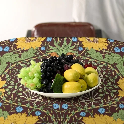 Vista 273 de Mantel Floral Retro de Pájaros, Diseño Original Bohemio William Morris Estampado Cubierta de Mesa para Hogar Picnic Fiesta Comedor Cocina William