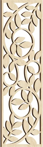 Vista 108 de 9 3/8"W x 24 3/8"H x 1/4"T Utica Decorativo Fretwork Madera Paneles de Pared, Abedul