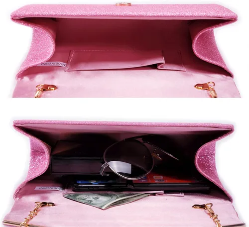 Vista 19 de Bolso de noche para mujer, bolso de fiesta brillante para mujer, bolso de fiesta de boda