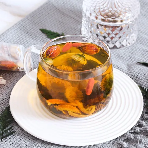 Vista 3 de Té de semillas de cassia de crisantemo de diente de león, 10.58 onzas, 30 bolsitas de té, 0.35 oz/bolsa - Combinación de bayas de Goji de raíz