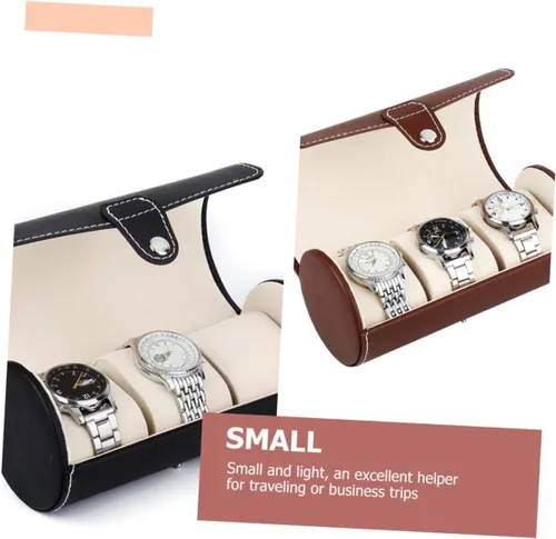 Vista 3 de USHOBE Watch Storage Case 2pcs Roll Storage Box Display Case Wristwatch Display Reloj Para Hombre Inteligente Relojes Inteligentes Para Hombres