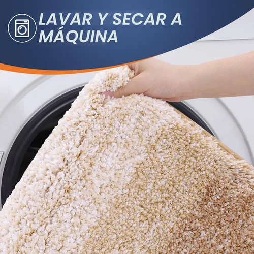 Vista 7 de OLANLY - Juego de tapetes para baño de 2 piezas, de microfibra, suaves y absorbentes, antideslizantes, lavables a máquina y para secadora, felpudos