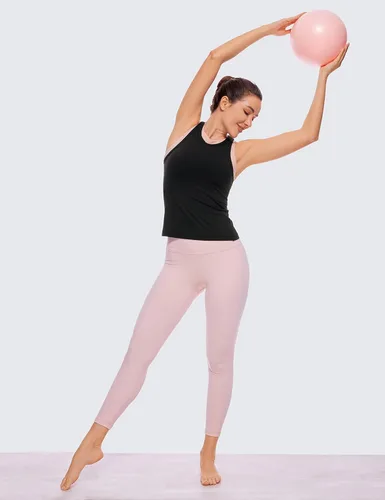 Vista 5 de CRZ YOGA Butterluxe - Camiseta sin mangas de espalda cruzada para mujer, cuello alto, para entrenamiento, atlética, sin mangas, para gimnasio