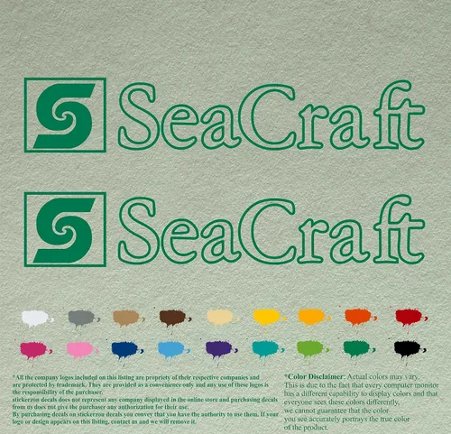 Vista 9 de SeaCraft Calcomanías de repuesto compatibles con Sea Craft, calcomanías de vinilo para barcos con motor fuera de borda, juego de 2