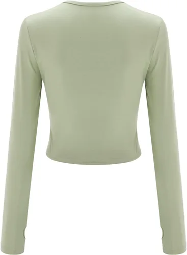 Vista 4 de Women Casual Basic Going Out Crop Top Slim Fitted Short Sleeve Crew Neck Tight T Shirts Off Shoulder Y2K Tshirt Tunic
