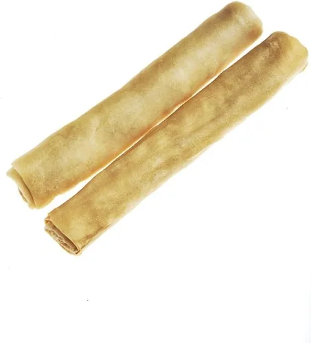 Vista 2 de Tasman's Natural Pet Rollos de cuero crudo de búfalo totalmente natural, 2 rollos grandes