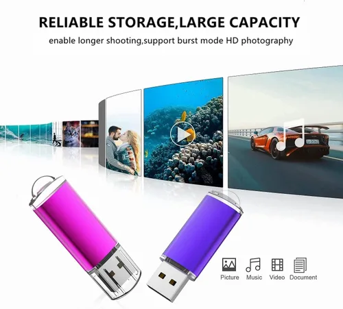 Vista 8 de K&ZZ Unidad flash USB de 4 GB, paquete de 5 unidades USB 2.0, unidades flash USB 2.0 de fácil almacenamiento, unidad de pulgar 4G Gig Stick Zip