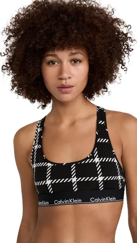 Vista 22 de Calvin Klein Bralette moderno de algodón elástico V-Day sin forro Gris Caliente