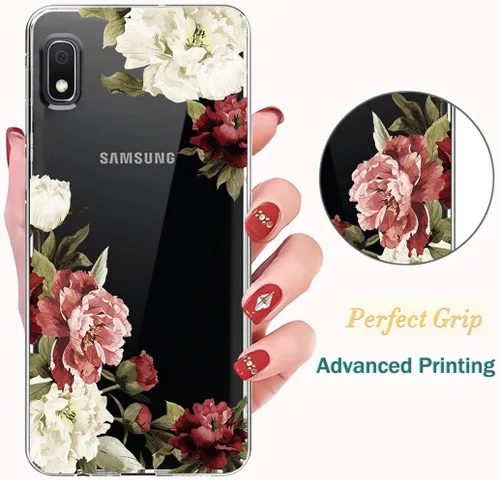 Vista 4 de Funda para Galaxy A10E, para Samsung A10E, funda transparente para niñas y mujeres, TPU suave a prueba de golpes, funda transparente para Samsung