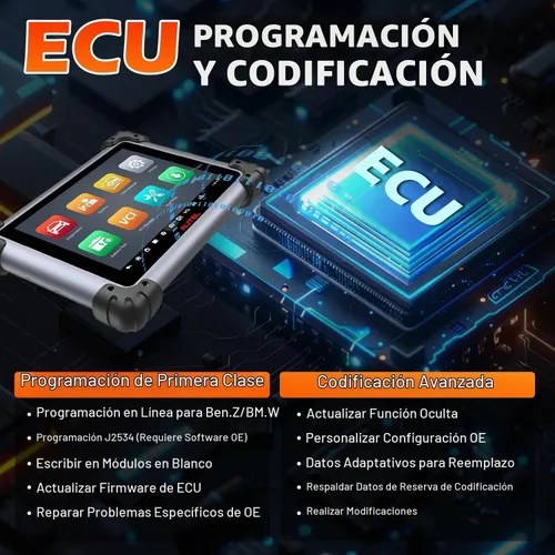 Vista 3 de Escáner de diagnóstico de la élite II de Autel MaxiSys Pro, programación del ECU J2534 150+ Brands, Bidirectional, CAN FD & DoIP, 40+ Services