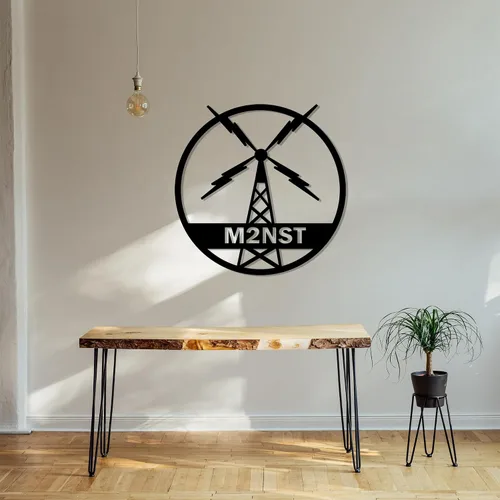 Vista 4 de Señal Personalizada de Lujo para Radio de Jamón, Letrero de Identificación Personalizado, Regalo para Operador Aficionado, Letrero de Identificación