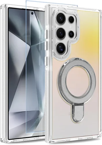 Vista 45 de Funda magnética para Google Pixel 10 Pro XL [compatible con Magsafe] [bonito diseño fluorescente de moda] a prueba de golpes, delgada, translúcida