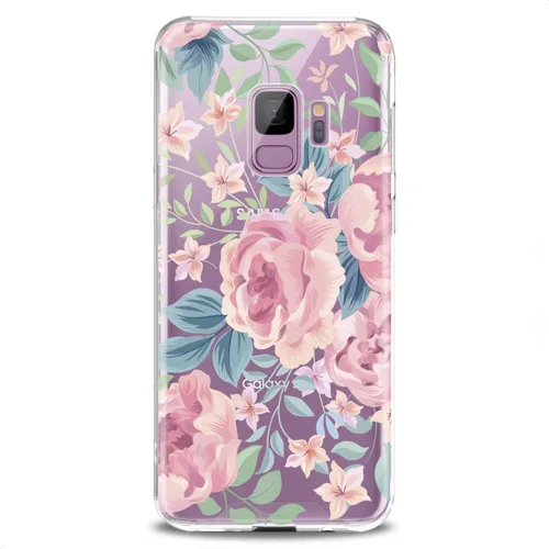 Vista 7 de Funda compatible con Samsung A91 A54 A52 A51 A50 A20 A11 A12 A13 A14 A03s A02s Floral Green Roses Vintage Slim Fit Flowers Cute Blue Print Pink