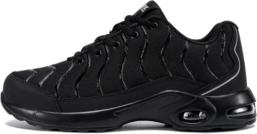 Vista 2 de LARNMERN Air Cushion Steel Toe Shoes for Men Wide Women Lightweight Breathable Work Safety Sneakers Puncture Proof Slip Resistant Tennis Shoe