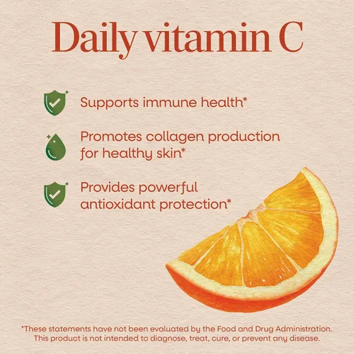 Vista 3 de Nature's Way - Gomitas de vitamina C para apoyo inmunológico*, sabor a naranja, 250 mg, 120 gomitas