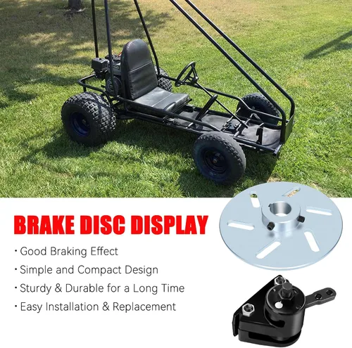 Vista 3 de GREHUA Kit de Frenos para Go Kart Compatible con Yerf-Dog Manco 9598 9597 ASW Bristers Airheart MB-1, Pinza de Freno de Disco Mecánica con Soporte
