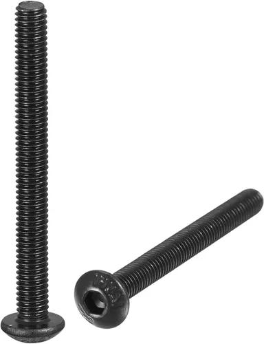 Vista 13 de uxcell Tornillos de cabeza de botón hexagonal M3x6mm Tornillos de acero de aleación 100pcs