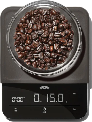 Vista 9 de OXO Brew - Báscula de café de precisión de 6 libras con temporizador, color negro