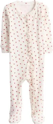Vista 6 de GAP Traje de una pieza unisex para bebé con cremallera bidireccional y pies