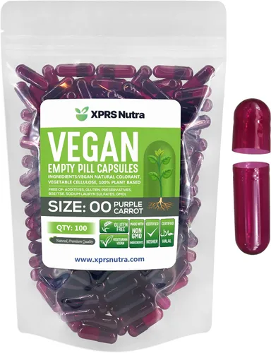 Vista 32 de XPRS Nutra Cápsulas vacías de tamaño 00 – 100 cápsulas veganas vacías – Pastillas vacías vegetarianas – Relleno de cápsulas vegetales DIY