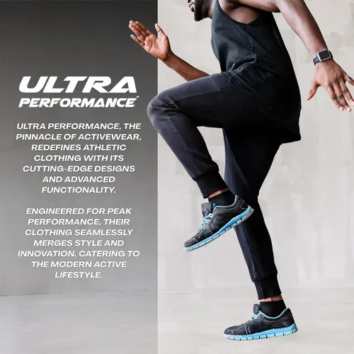 Vista 6 de Ultra Performance 3 Pack Fleece Active Tech Joggers for Men, Mens Sweatpants with Zipper Pockets