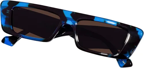 Vista 5 de Gucci GG1331S 004 HavanaBrown Angosto Rectangular 2.126 in Gafas de Sol Hombre, HavanaLogotipo doradoMarrón
