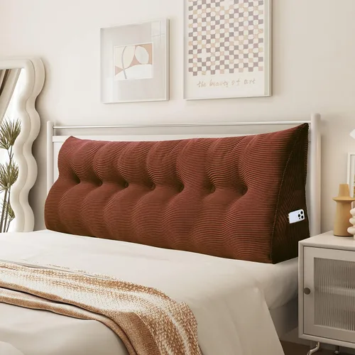 Vista 24 de Almohada de cuña para sentarse en la cama, almohada de lectura para adultos, soporte para respaldo, almohada de cabecero, sofá cama, cojín de Negro