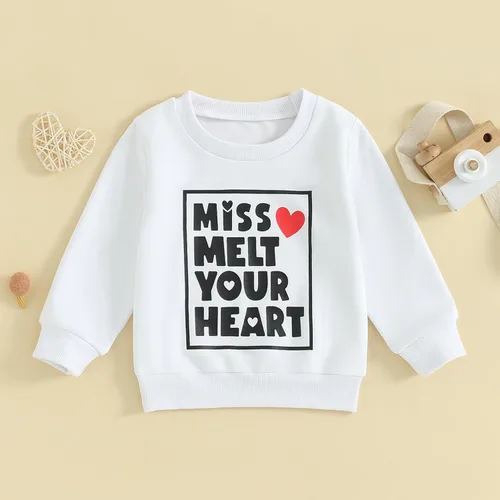 Vista 113 de Sudadera con cuello redondo para el día de San Valentín para bebé, niña, niño, para el día de San Valentín