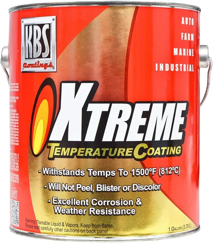Vista 5 de KBS Coatings - Recubrimiento de temperatura Xtreme, color negro azabache , Acero inoxidable