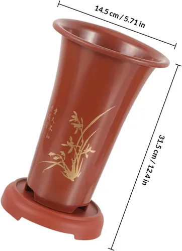 Vista 2 de 2 Set Plastic Orchid Plant Pots with Tray and Drainage Holes