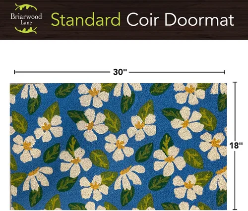 Vista 3 de Briarwood Lane Felpudo de fibra de coco de margaritas dispersas 18 x 30