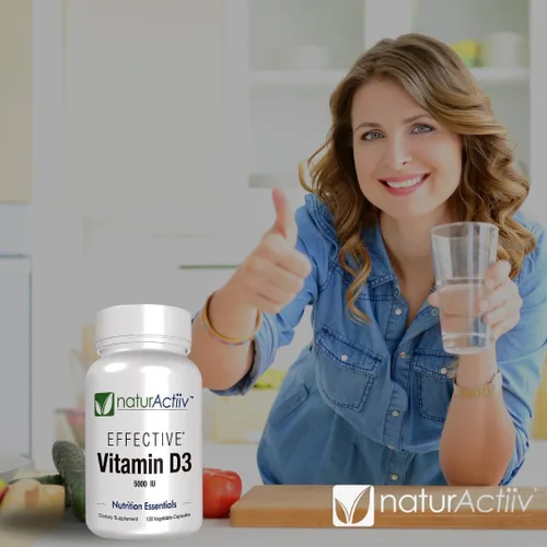 Vista 6 de Microcápsulas orgánicas de vitamina D3 de 5000 UI – Suplemento VIT D de alta resistencia para mujeres/hombres – Absorción rápida, aumenta