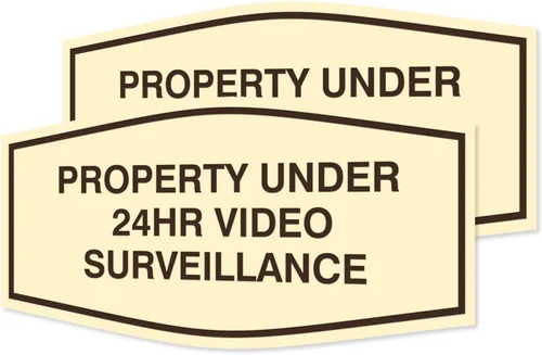 Vista 26 de Fancy Property - Señal de videovigilancia (cámara) de menos de 24 horas (negro) - Pequeño (paquete de 1)