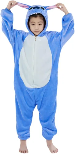 Vista 3 de EWAN RPICE Pijama unisex de animales para niños, pijamas unisex para adultos, disfraz de Halloween, mameluco de cosplay de animales de una pieza