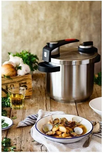 Vista 5 de BRA Tekna - Olla rápida a presión, acero inoxidable, gris, 8.7 in