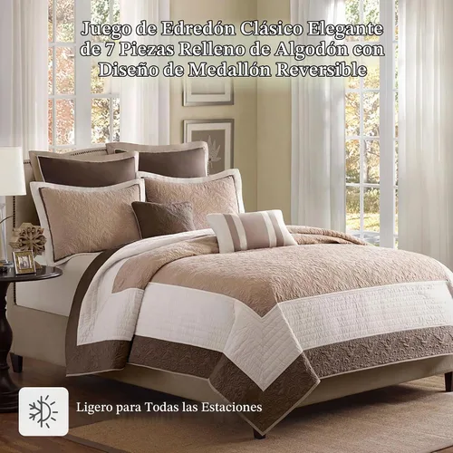 Vista 2 de Madison Park Attingham - Juego de edredón reversible, colcha transpirable para todas las estaciones, capas de ropa de cama ligeras y acogedoras